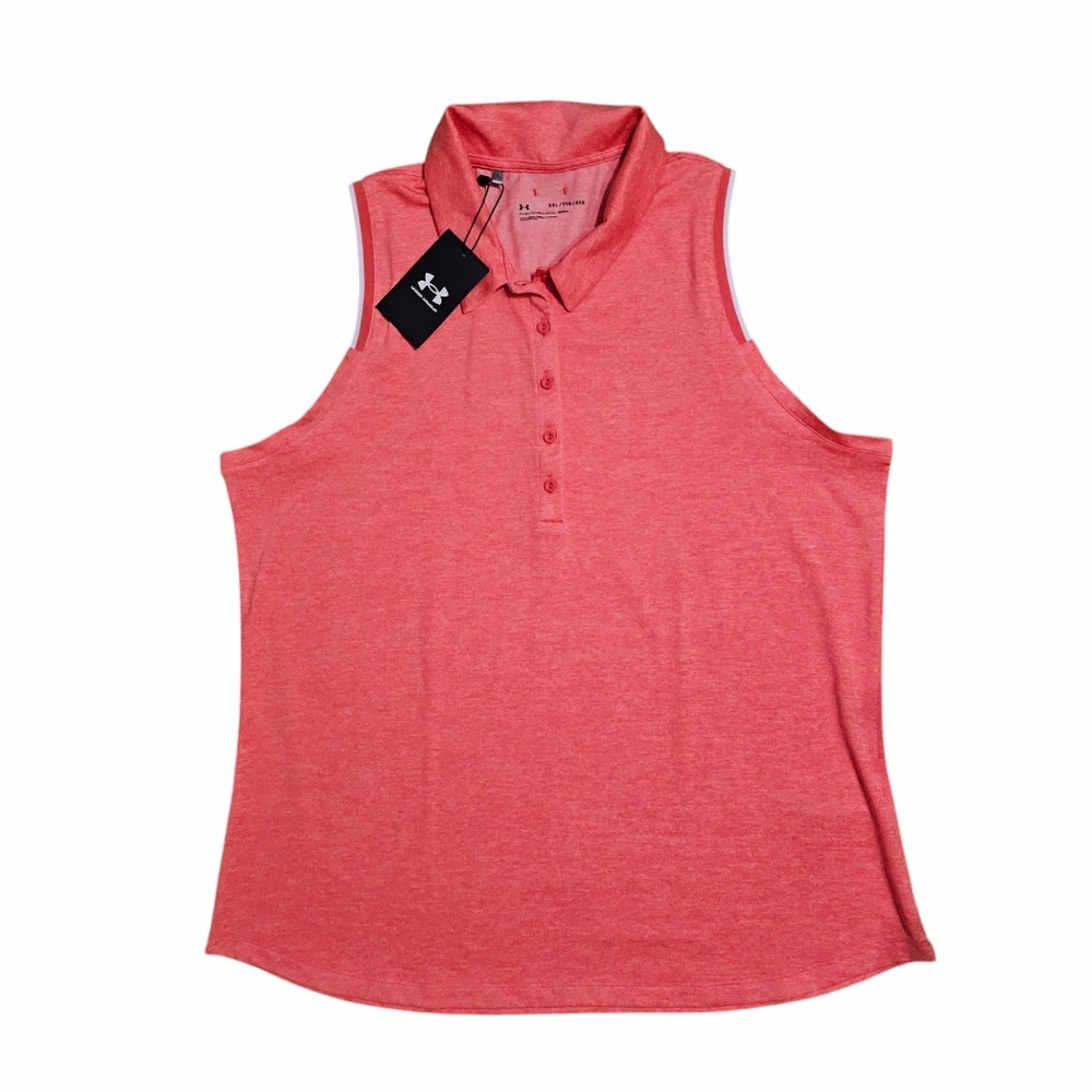 UNDER ARMOUR Zinger Point Sleeveless Golf Polo Womens 2XL